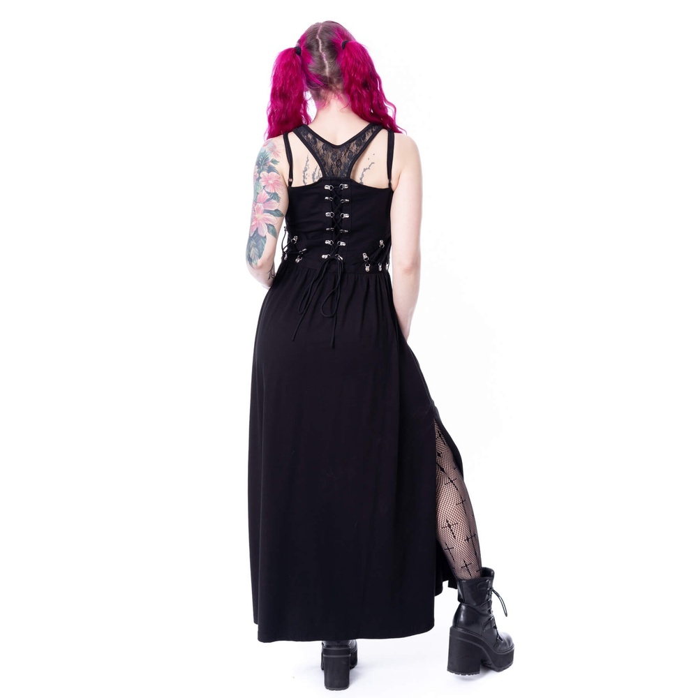 Vixxsin - Elionway Maxi langes Kleid - Schwarz